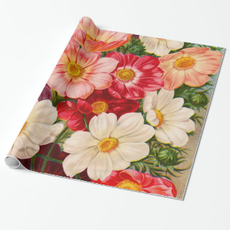 Flowers in Colourful Bloom Wrapping Paper