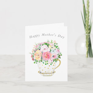 flowers in cup Mother's Day  Card