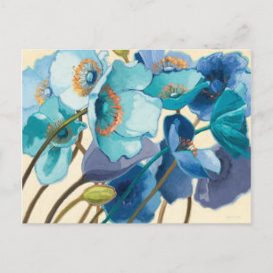 Flowers in Different Shades of Purple and Blue Postcard