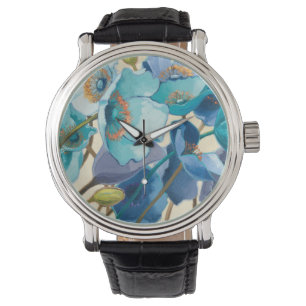 Flowers in Different Shades of Purple and Blue Watch