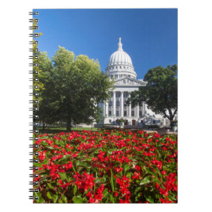 Flowers In Front Of State Capitol Building Notebook
