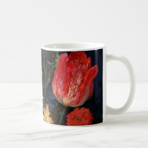 Flowers in Glass Vessel, Jan Brueghel the Elder Coffee Mug