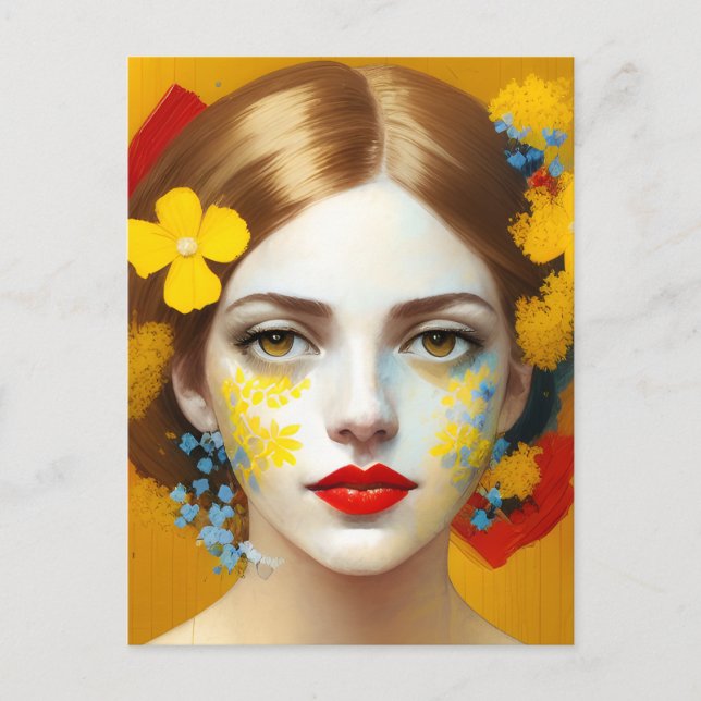 Flowers in Her Hair Postcard (Front)