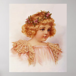 Flowers in Her Hair Poster