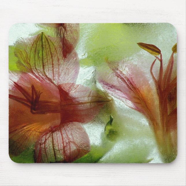 Flowers in ice mouse mat (Front)