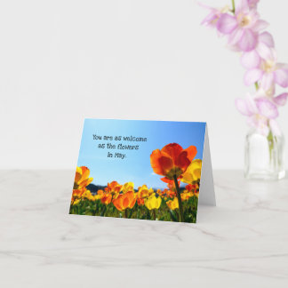 Flowers in May, blank, Card