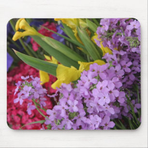 Flowers in Multiple Colours Mouse Mat