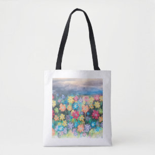 Flowers in Pastels - AI Expanded Tote Bag