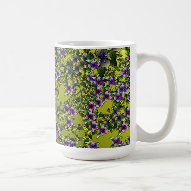 Flowers in Shades of Indigo Coffee Mug (Right)