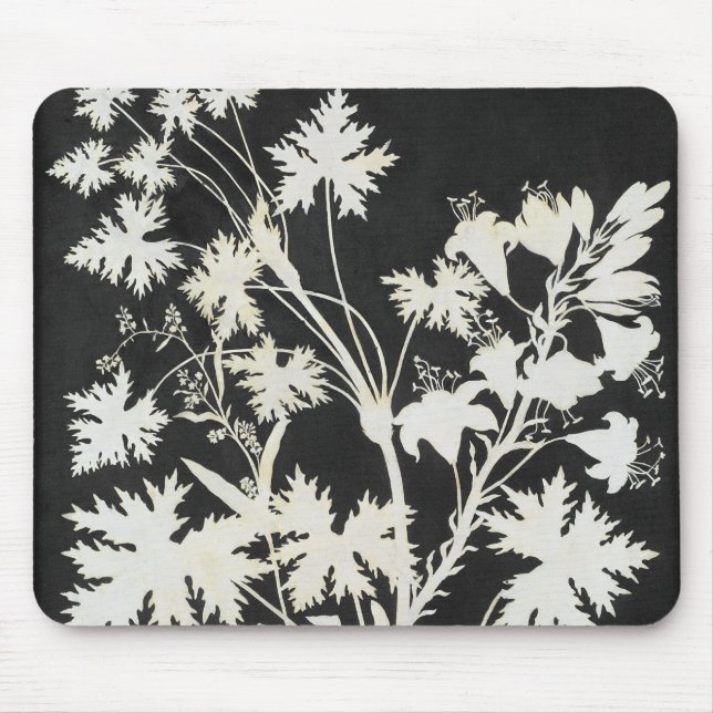 Flowers in Silhouette Mouse Mat (Front)