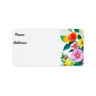 Flowers in spring cute label