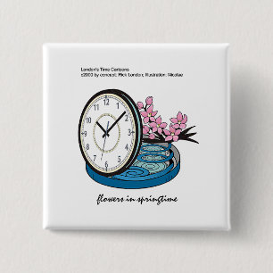 Flowers In Springtime Silly Funny Gifts & Tees 15 Cm Square Badge