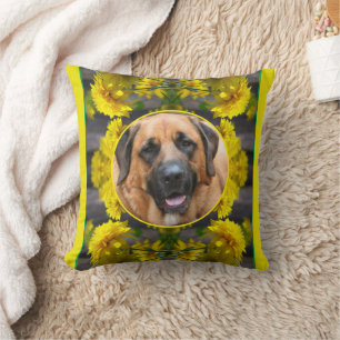 Flowers In Sunshine Create Your Own Pet Photo  Cushion