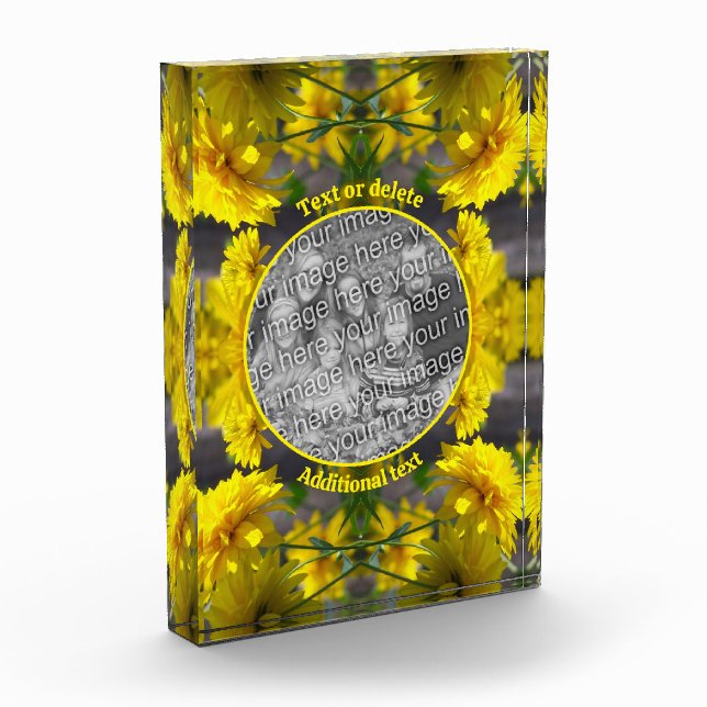 Flowers In Sunshine Personalised Add Your  Photo Block (Left)