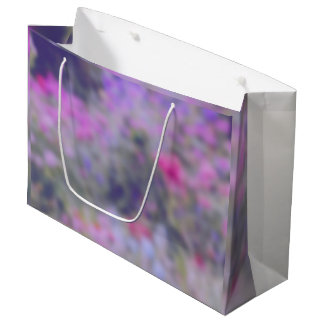 Flowers in the garden pink purple beautiful nature large gift bag