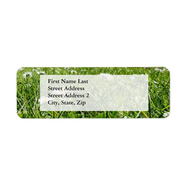 Flowers in the grass return address label (Front)