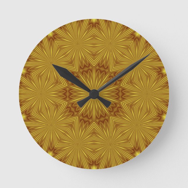 Flowers in the Paradise Round Clock (Front)
