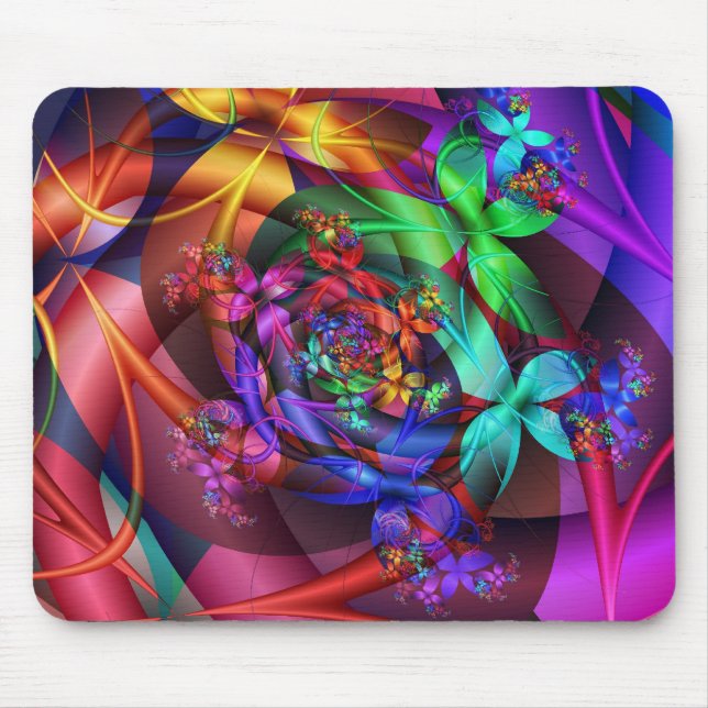 Flowers in the Sky Mouse Mat (Front)