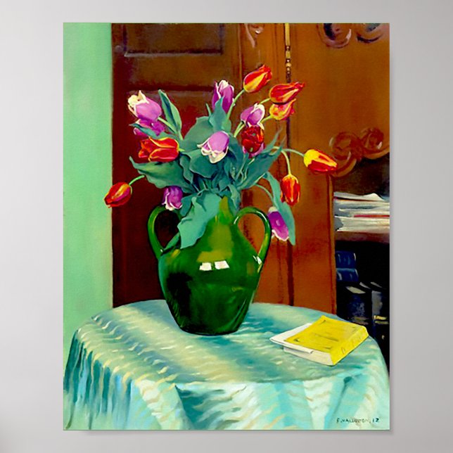 Flowers in Vase 1912 by Felix Vallotton Poster (Front)