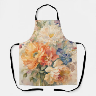 flowers in vase apron