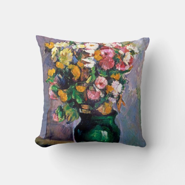 Flowers in Vase, Cezanne Cushion (Front)