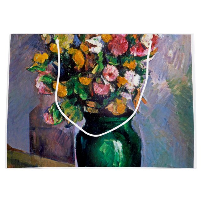 Flowers in Vase, Cezanne Large Gift Bag (Front)