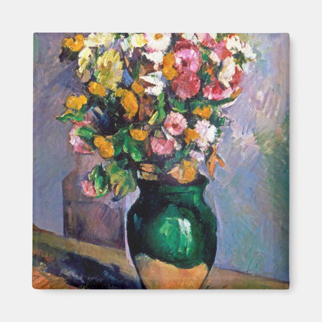 Flowers in Vase, Cezanne Magnet (Front)