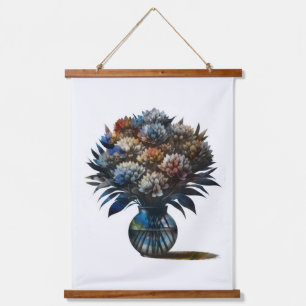 Flowers in Vase Hanging Tapestry