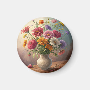Flowers in vase magnet