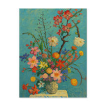 flowers in vase Postcard