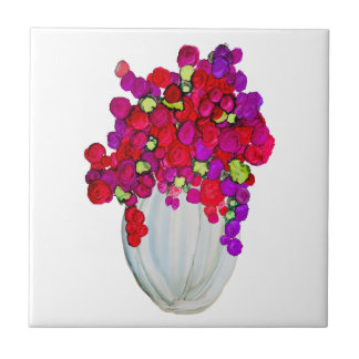 Flowers in Vase Tile