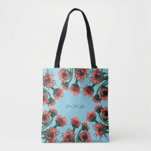Flowers in Vase Watercolor Tote Bag