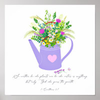 Flowers in water can God gives the growth