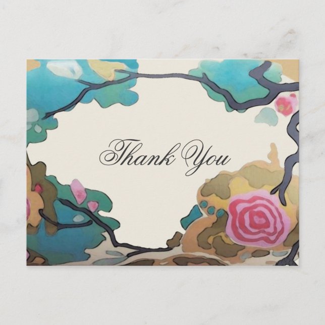 Flowers in Watercolors ~ Postcard (Front)