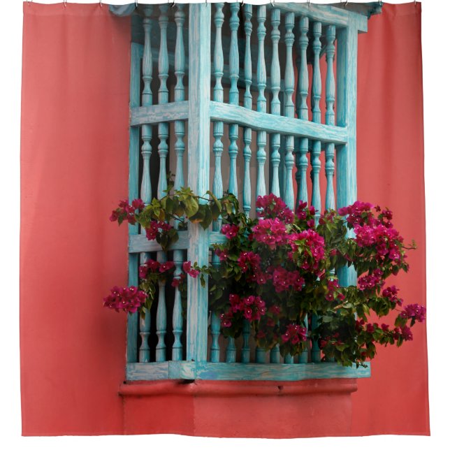 FLOWERS IN WINDOW SHOWER CURTAIN (Front)