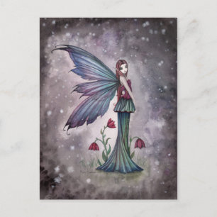 Flowers in Winter Fairy Fantasy Postcard