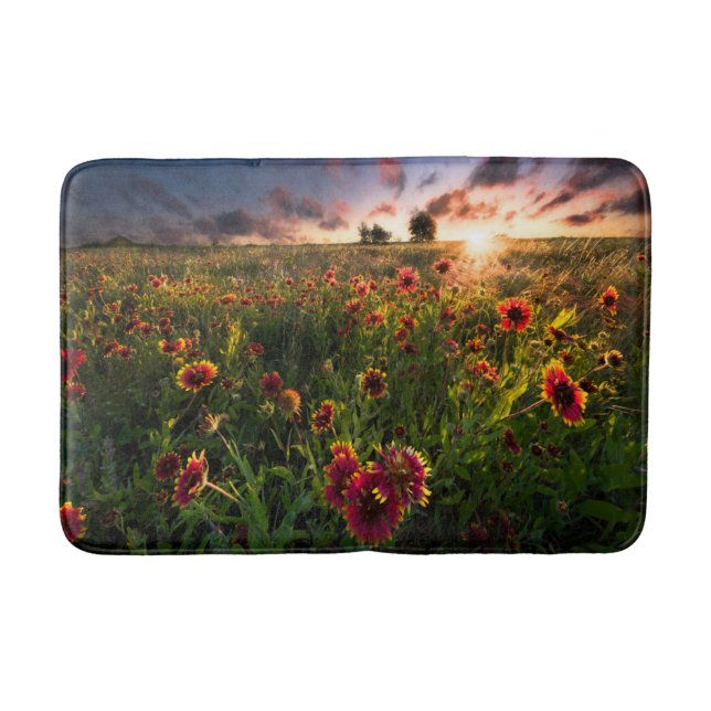Flowers | Indian Blanket Wildflower Texas Bath Mat (Front)