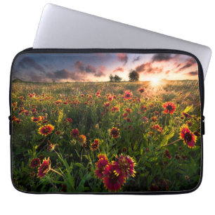 Flowers Indian Blanket Wildflower Texas Laptop Sleeve