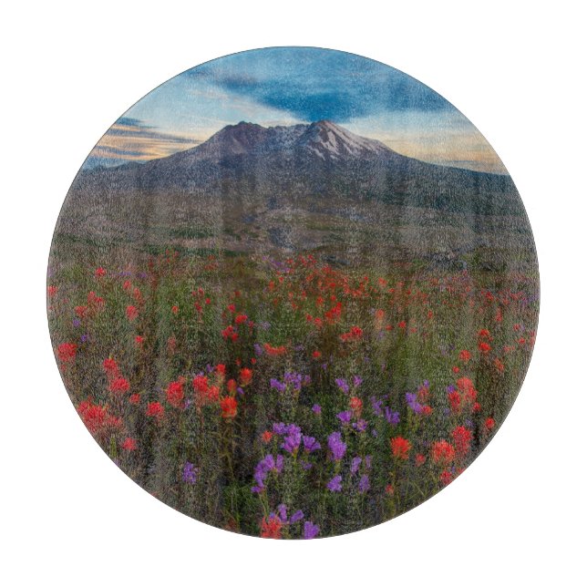 Flowers | Indian Paintbrush & Penstemon Cutting Board (Front)