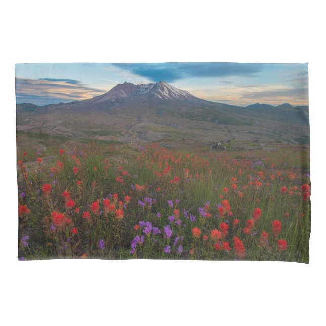 Flowers | Indian Paintbrush & Penstemon Pillowcase (Front)