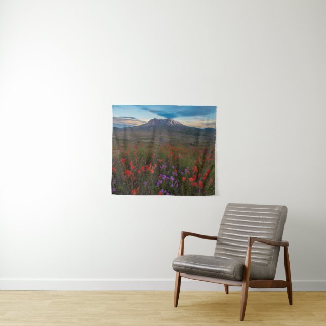 Flowers | Indian Paintbrush & Penstemon Tapestry (In Situ (Horizontal))