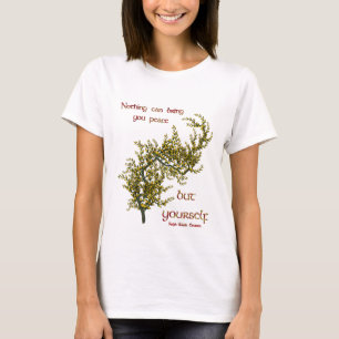 Flowers Inspirational Inner Peace Quote  T-Shirt