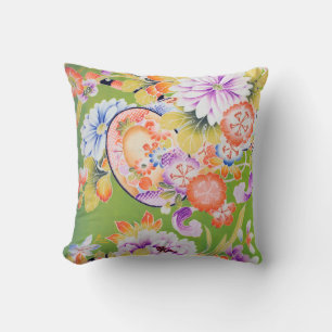Flowers, Japanese Design Cushion