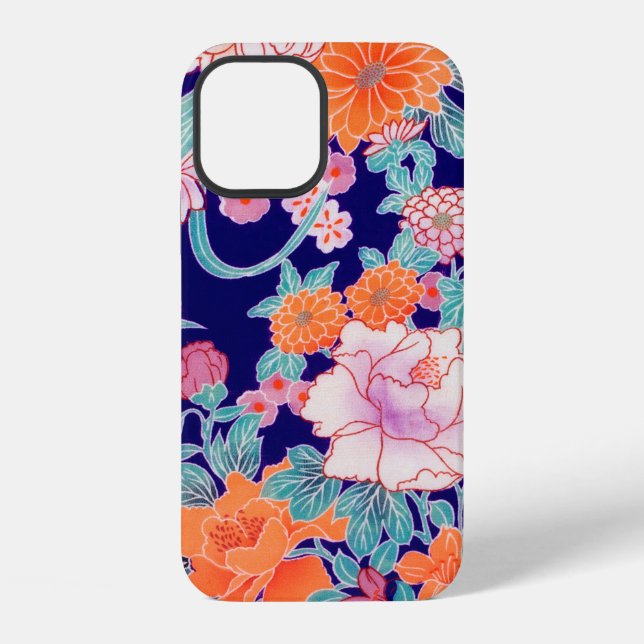 Flowers, Japanese Design iPhone Case (Back)