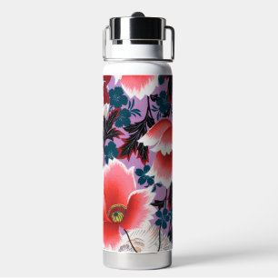 Flowers, Japanese Design Water Bottle