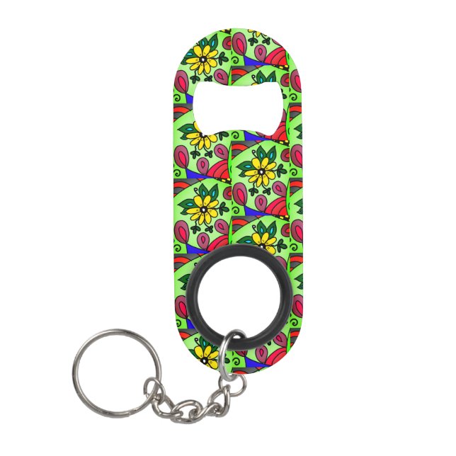 flowers keychain bottle opener (Front)