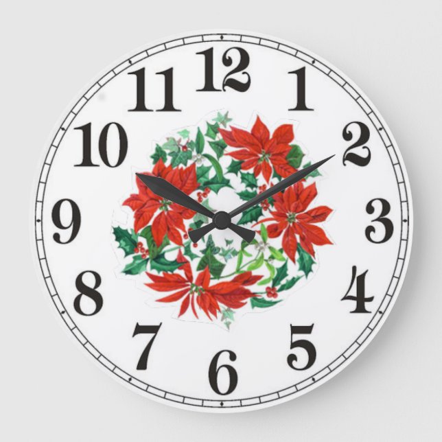 Flowers Large Clock (Front)