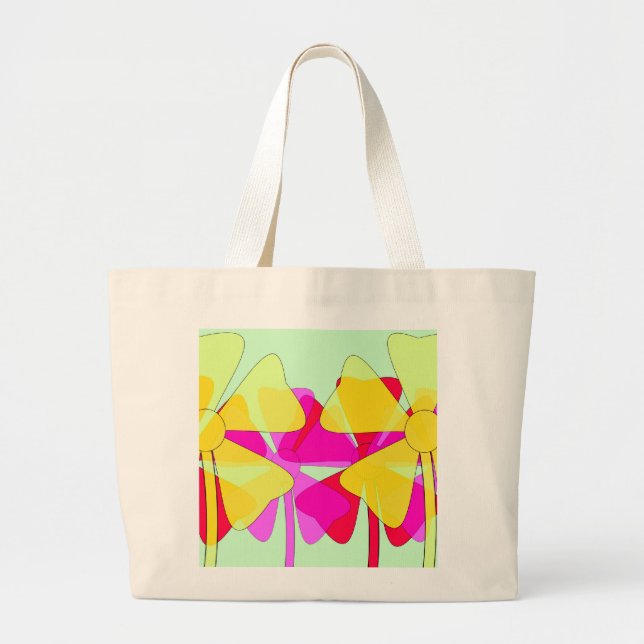 Flowers Large Tote Bag (Front)