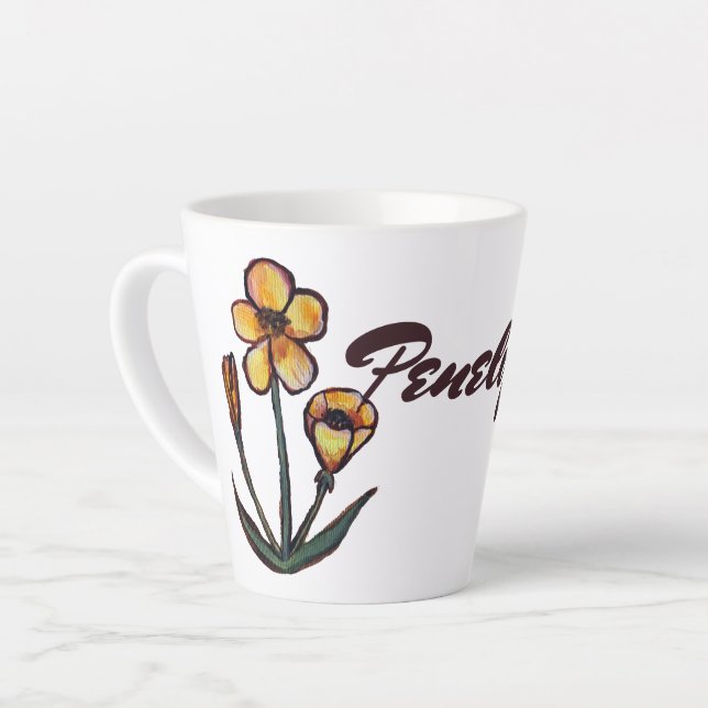 Flowers  latte mug (Left Angle)