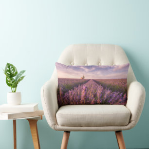 Flowers   Lavender Southern France Lumbar Cushion